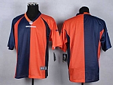 Men Nike Denver Broncos Customized Blue-Orange Split Stitched NFL Elite Jersey,baseball caps,new era cap wholesale,wholesale hats